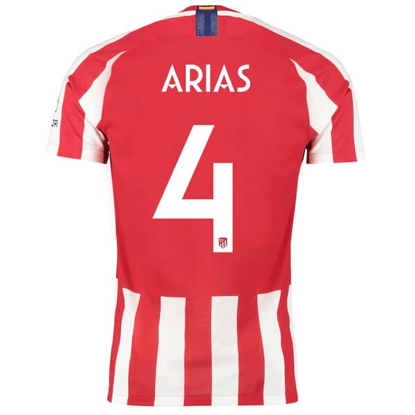 Tailandia Camiseta Atlético De Madrid NO.4 Arias Replica Primera Ropa 2019/20 Rojo